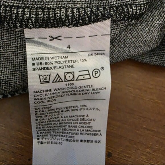 Banana Republic Womens Black & White Houndstooth Ruffle Hem Skirt Size 4 - Picture 2 of 8